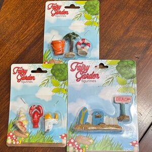 Fairy Garden Figurines 3 Beach Sets